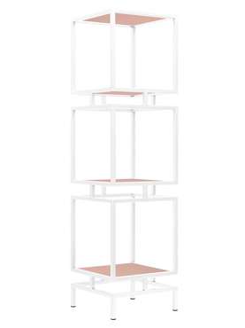 Стеллаж Cubic-3 бело-розового цвета