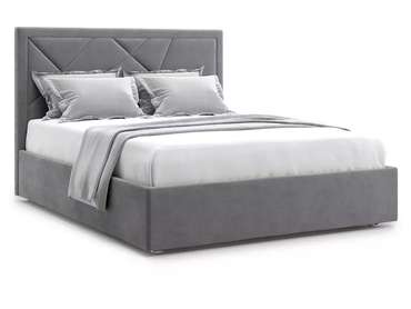 Кровать Premium Milana 3 180х200 серого цвета с подъемным механизмом