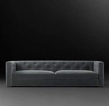 Диван Modena Tufted Shelter серого цвета