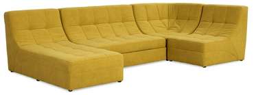 Угловой диван-кровать Палладиум горчичного цвета