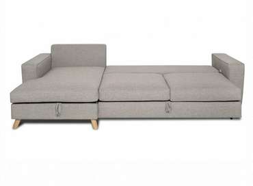 Угловой диван-кровать Порто серого цвета
