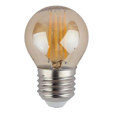 Лампа светодиодная филаментная E27 9W 2700K золотого цвета