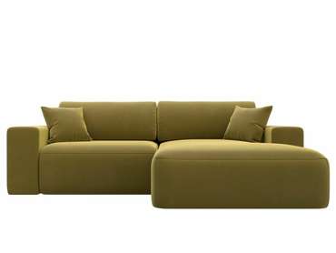Угловой диван-кровать Лига 036 Классик желтого цвета правый угол