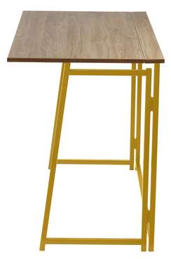 Складной компьютерный стол Skand коричнево-золотого цвета