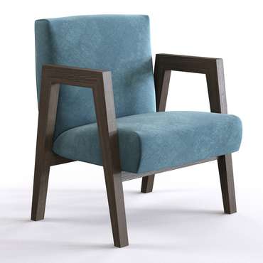 Кресло Five коричнево-голубого цвета