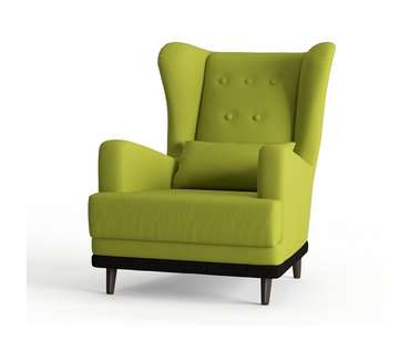 Кресло Лорд в обивке из велюра светло-зеленого цвета