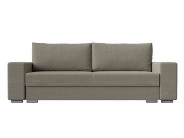 Прямой диван-кровать Дрезден серо-бежевого цвета