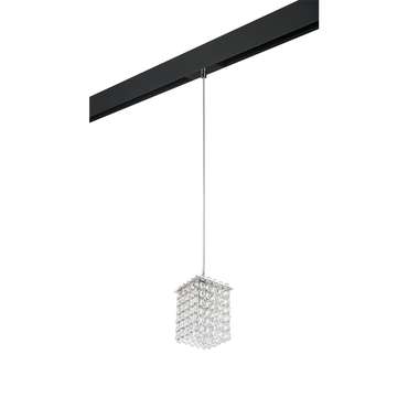 Светильник д/1-фазн трека CRISTALLO 1х40W G9 ХРОМ/ЧЕРНЫЙ (795414+595007)