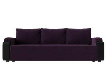 Прямой диван-кровать Николь лайт фиолетового цвета