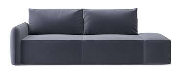 Диван-кровать Портленд темно-серого цвета с банкеткой правой