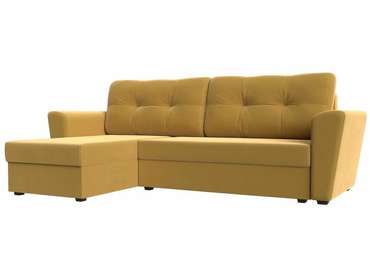 Угловой диван-кровать Амстердам лайт желтого цвета левый угол