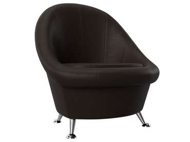 Кресло Амелия коричневого цвета (экокожа)