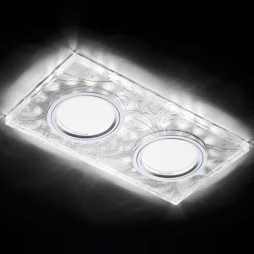 Встраиваемый светильник LED S234/2 W/CH/WH (пластик, цвет белый)