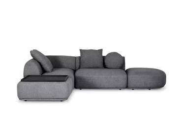 Угловой модульный диван Fabro М серого цвета