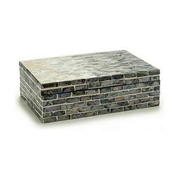 Декоративная коробка Серый Перламутр ДСП 15,2 x 7,2 x 25 cm (4 штук)