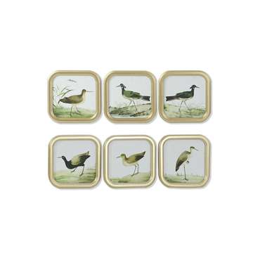 Картина птицы Cottage 30 x 2 x 30 cm (6 штук)