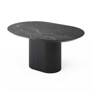 Раздвижной обеденный стол Рана со столешницей цвета черный мрамор