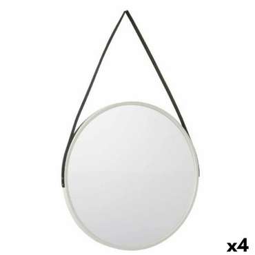 Настенное зеркало 1270 Белый Чёрный 45 x 45 x 3 cm круги (4 штук)