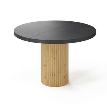 Раздвижной обеденный стол Далим M со столешницей черного цвета
