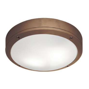 Уличный потолочный светильник Round бело-коричневого цвета 