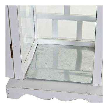 Фонарь DKD Home Decor Белый Стеклянный Сосна (22.5 x 22.5 x 47 cm)