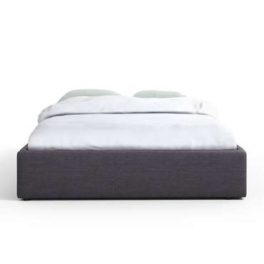 Кровать с реечным дном и ящиком внутри Papilla 140x190 серого цвета