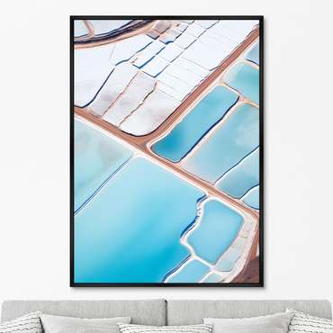 Репродукция картины Salt lakes, light blue, No 2, 2024г.