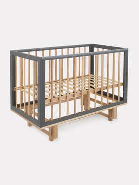 Кровать детская Lilla 60х120 серого цвета продольный маятник