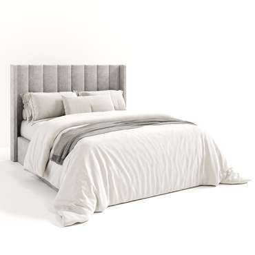Кровать Roccia 160х200 светло-серого цвета с подъемным механизмом 