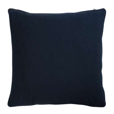 Подушка декоративная Essential из хлопка фактурного плетения темно-синего цвета