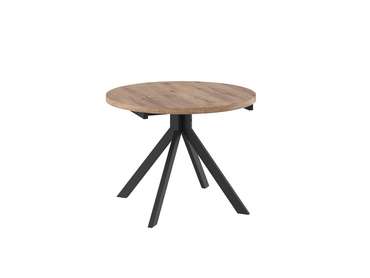 Раскладной обеденный стол Рондо коричнево-черного цвета