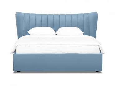 Кровать Queen Agata Lux 160х200 голубого цвета