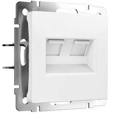 Розетка двойная Ethernet RJ-45 (белый матовый) W1181161 Встраиваемые механизмы белые матовые