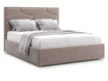 Кровать Premium Milana 4 160х200 коричнево-бежевого цвета с подъемным механизмом