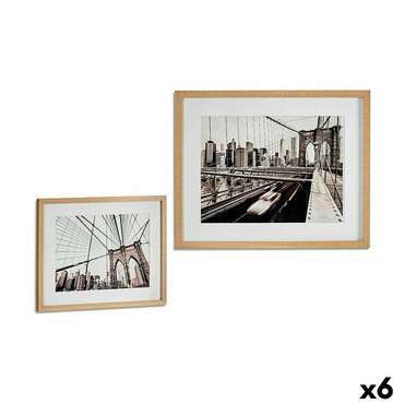 Картина Деревянный Cтекло 43 x 3 x 53 cm (6 штук)