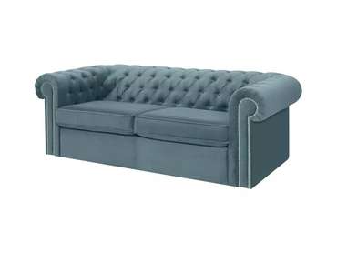Диван-кровать Chesterfield бирюзового цвета
