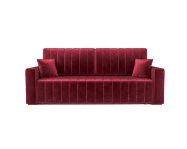 Прямой диван-кровать Лондон темно-красного цвета