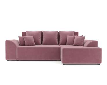 Угловой диван-кровать Каскад пудрового цвета правый угол
