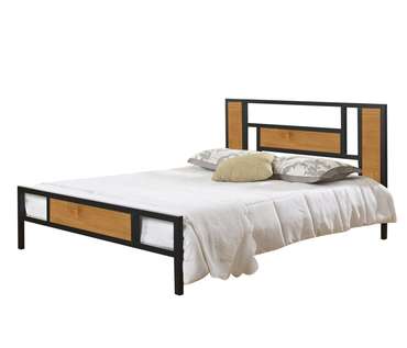 Кровать Бристоль 160х200 черно-коричневого цвета