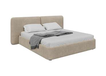 Кровать Hub Soft 200х200 бежевого цвета с подъемным механизмом 