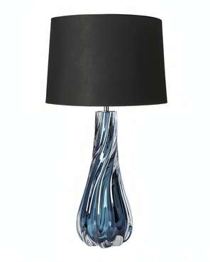 Настольная лампа Коламбус черно-синего цвета