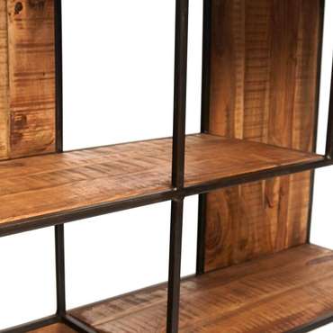 Стеллаж Stall черно-коричневого цвета