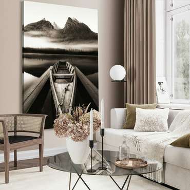 Картина на холсте Винтажная лодка 50х70 см