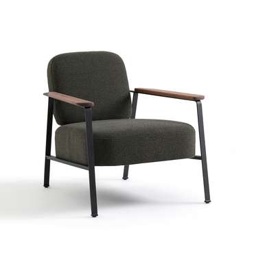 Кресло из плетеной ткани меланж Abraxas цвета хаки