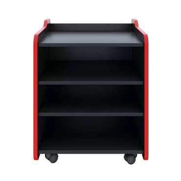 Тумба для игрового компьютерного стола Case Lite 50 черно-красного цвета