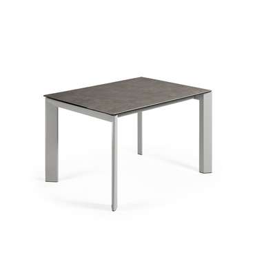 Раздвижной обеденный стол Atta S с основанием серого цвета