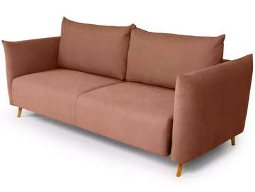 Диван-кровать Menfi красно-коричневого цвета с бежевыми ножками