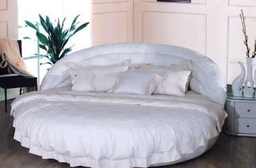 Кровать "Letto Rotondo GM 07" с обивкой из экокожи или велюра 220 см