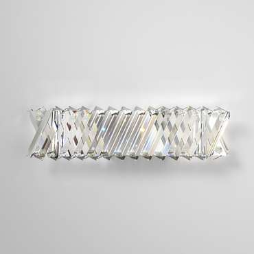 Настенный светильник с хрусталем 101005 LED никель хрусталь Strotskis Solis