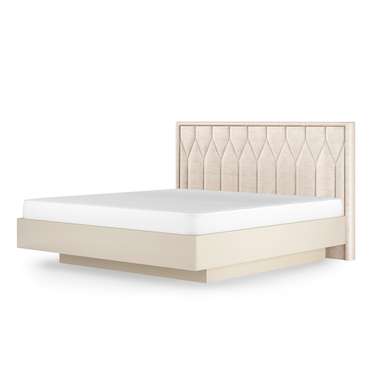 Кровать Капри-10 160х200 бежевого цвета с подъёмным основанием 